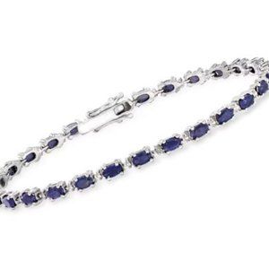 Lab-Created Sapphire Tennis Bracelet